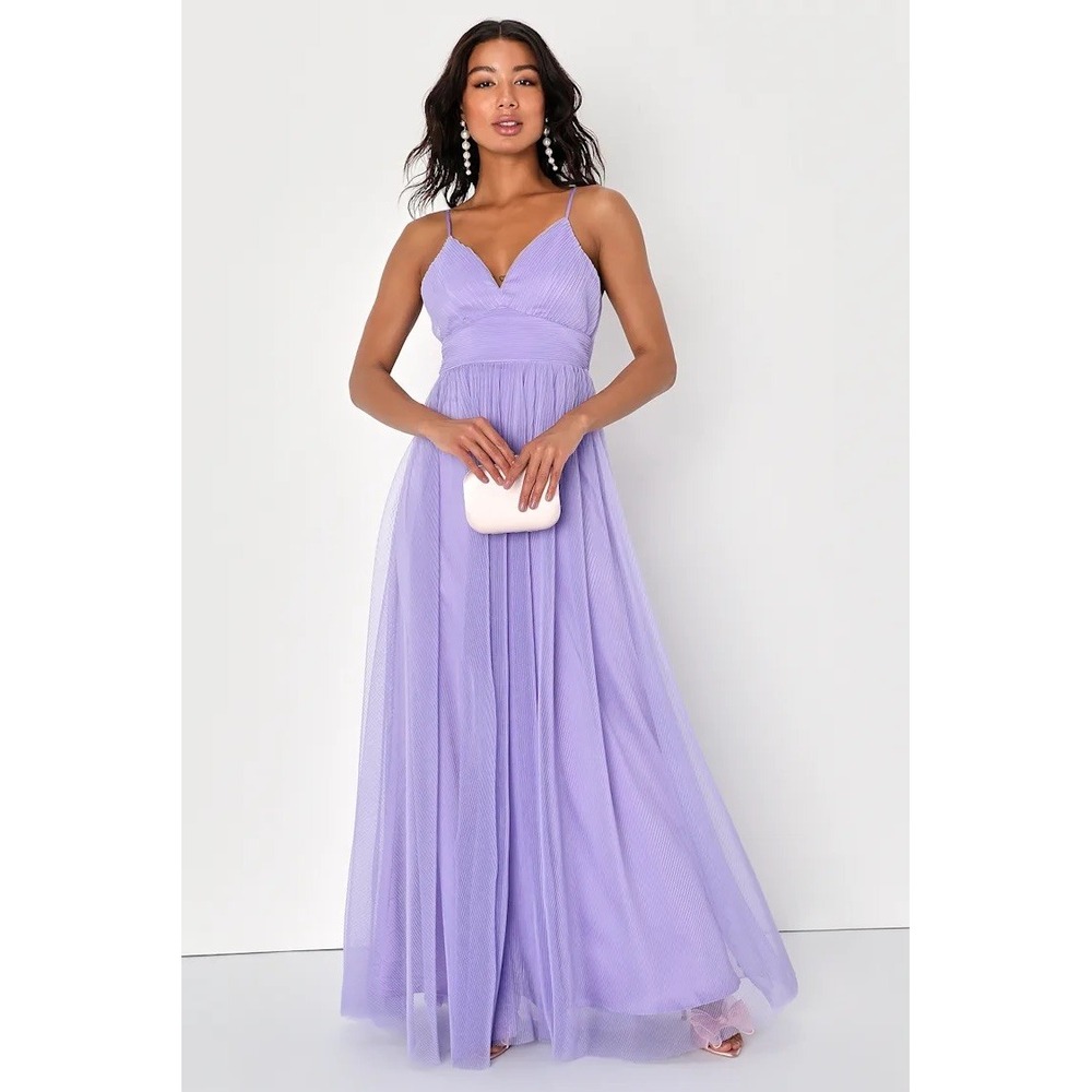 NWT Lulus Angelic Entrance Lavender Maxi Dress Formal Gala Pageant ($98) Medium